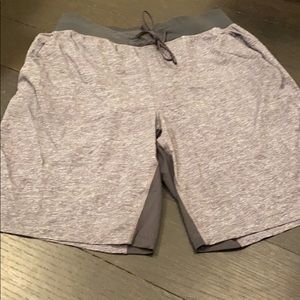 Grey lululemon men’s athletic shorts